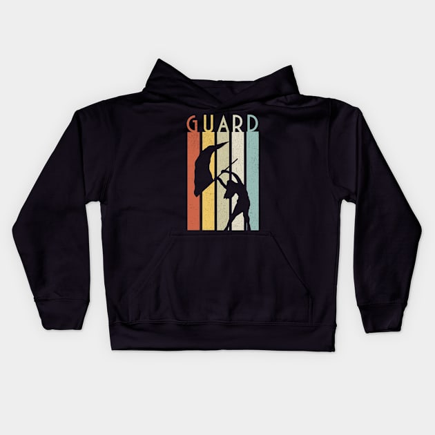 Color Guard Retro Vintage Style Kids Hoodie by Barking Boutique